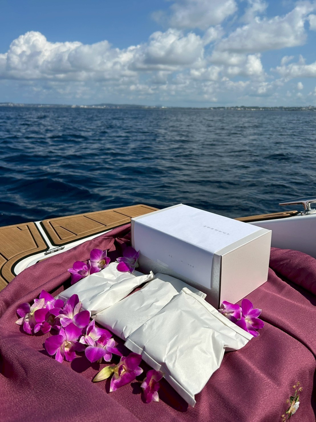 散骨準備の様子